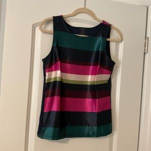 Multicolored stripped sleeveless top